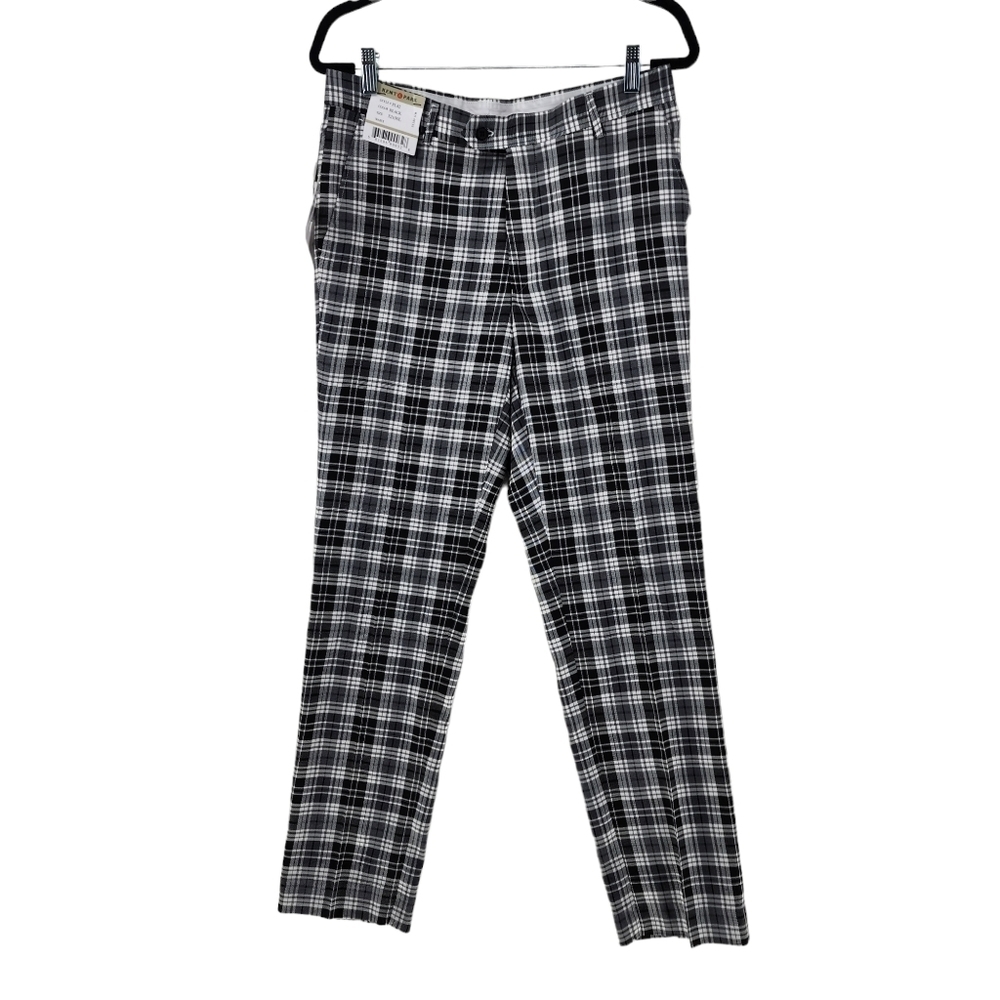 Kent & Park Men's Plaid Slim Fit Pants - 32x30
